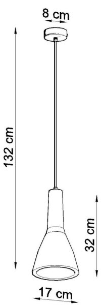 Sollux SL.0280 - Lustr na lanku EMPOLI 1xE27/15W/230V beton