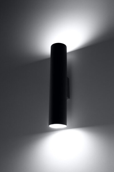 Sollux SL.0330 - Nástěnné svítidlo LAGOS 2 2xGU10/10W/230V černá