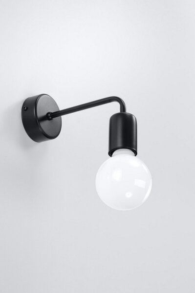 Sollux SL.0306 - Nástěnné svítidlo DUOMO 1xE27/60W/230V černá