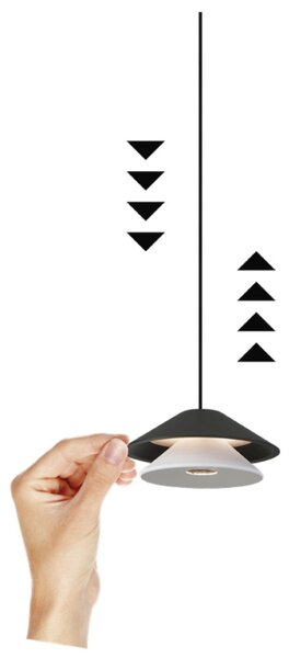 Mantra 9033 Piccola, drobné černé stahovací svítidlo LED 5W 3000K, průměr 13cm
