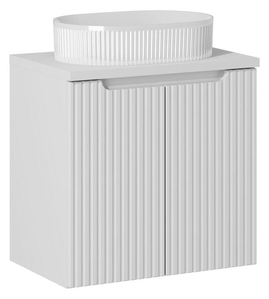 Comad Závěsná skříňka Nova White Beyond II s deskou a umyvadlem 60 cm bílá