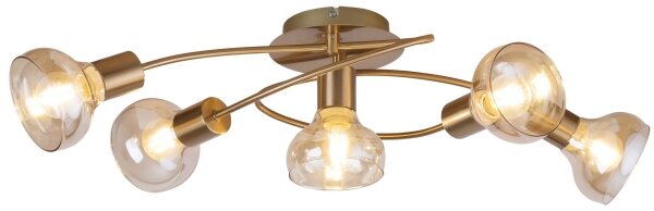 Rabalux 5552 - Přisazený lustr HOLLY 5xE14/40W/230V zlatá