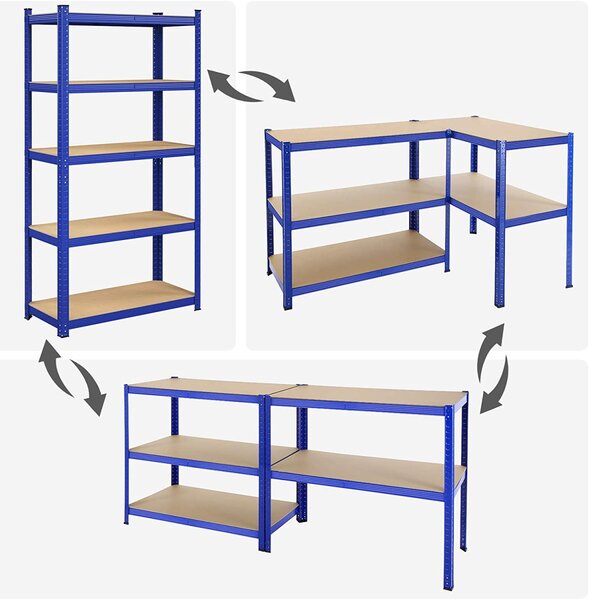 SONGMICS Regál Wera 90x180 cm modrý