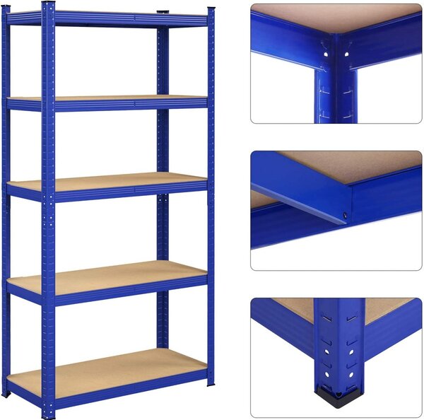 SONGMICS Regál Wera 90x180 cm modrý