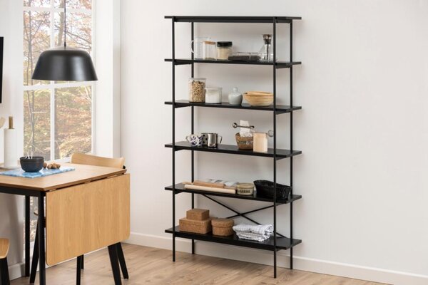 Actona Jídelní rozkládací stůl Roxby 80/120 cm dub riviéra/černý