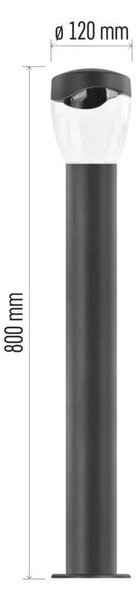 EMOS LED zahradní sloupkové svítidlo, 12 x 12 x 80 cm, 1 x E27, 15 W 1554002001