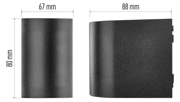 EMOS LED zahradní nástěnné svítidlo, 8,8 x 6,7 x 8 cm, 1 x GU10, 35 W 1554020000