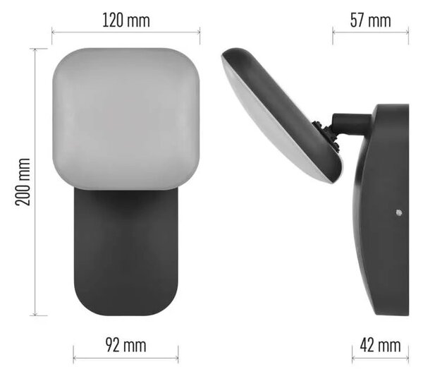EMOS LED zahradní nástěnné svítidlo, 12 x 12 x 20 cm, 12,5 W, teplá bílá 1554112000