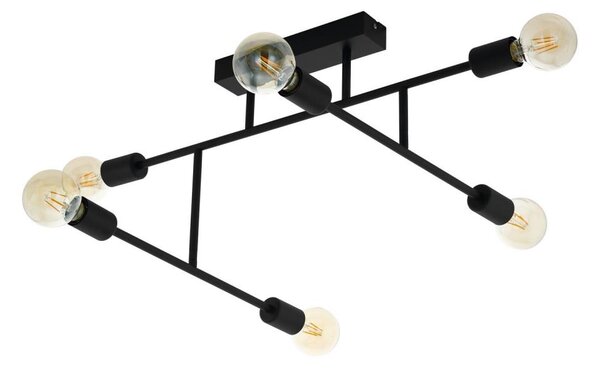 Eglo 98034 - Přisazený lustr BELSIANA 6xE27/40W/230V černá