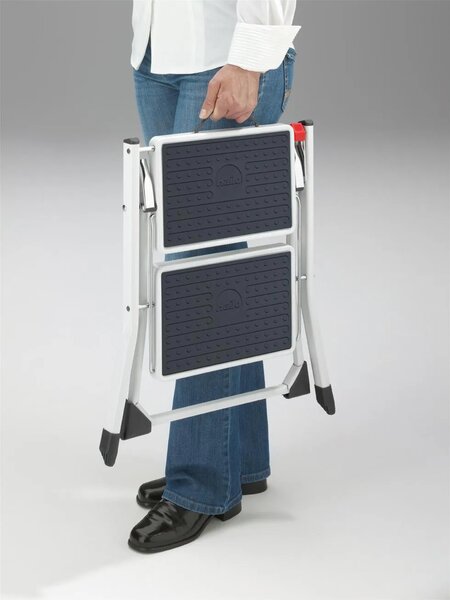 Ocelové skládací schůdky Hailo MK62 StandardLine stříbrné, 999000495746