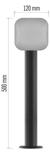 EMOS LED zahradní sloupkové svítidlo, 12 x 12 x 50 cm, 12,5 W, teplá bílá 1554112200