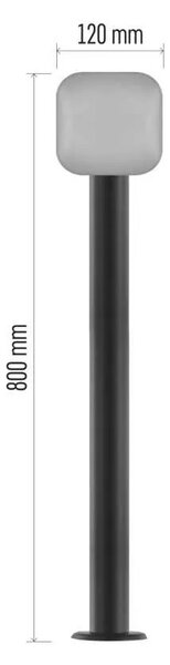 EMOS LED zahradní sloupkové svítidlo, 12 x 12 x 80 cm, 12,5 W, teplá bílá 1554112201
