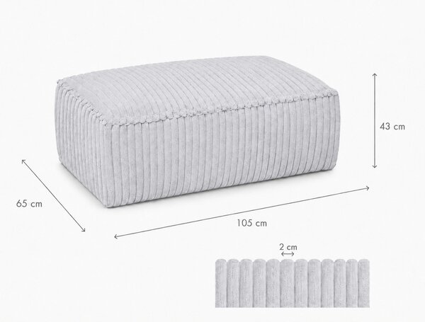 TABURET, textil, kompozitní dřevo, 105/43/65 cm Livetastic - Taburety, Online Only