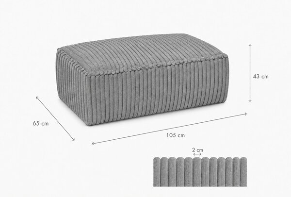 TABURET, textil, kompozitní dřevo, 105/43/65 cm Livetastic - Taburety, Online Only