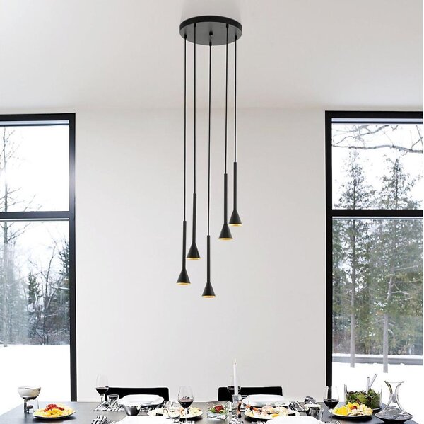 Eglo 97606 - LED Lustr na lanku CORTADERAS 5xGU10/5W/230V