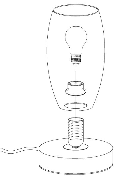 Eglo 97589 - Stolní lampa BATISTA 3 1xE27/40W/230V