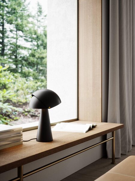 Nordlux 2120095003 Align, designová stolní lampička 1xE27, černá, průměr 22cm
