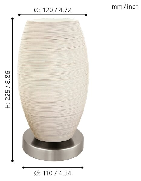 Eglo 97589 - Stolní lampa BATISTA 3 1xE27/40W/230V