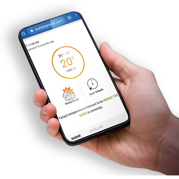 Sencor - Profesionální meteostanice s barevným LCD displejem 5V/1xCR2032 Wi-Fi