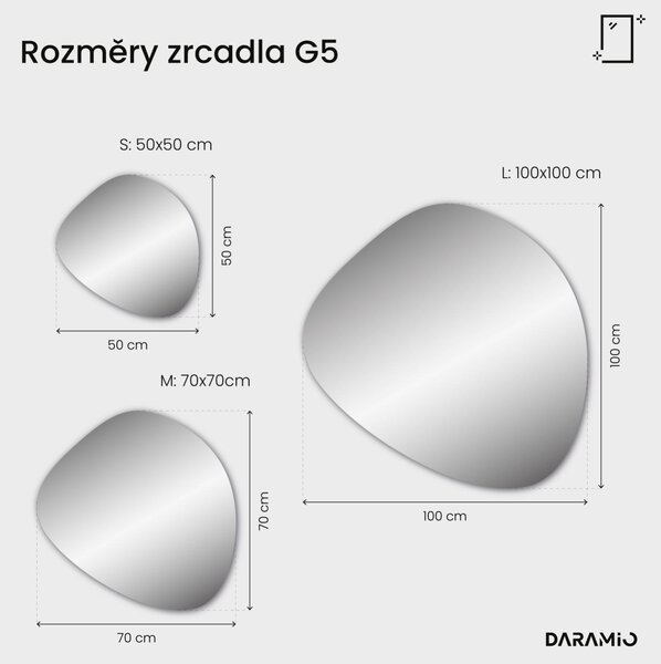 Atypické zrcadlo do koupelny s LED osvětlením G5