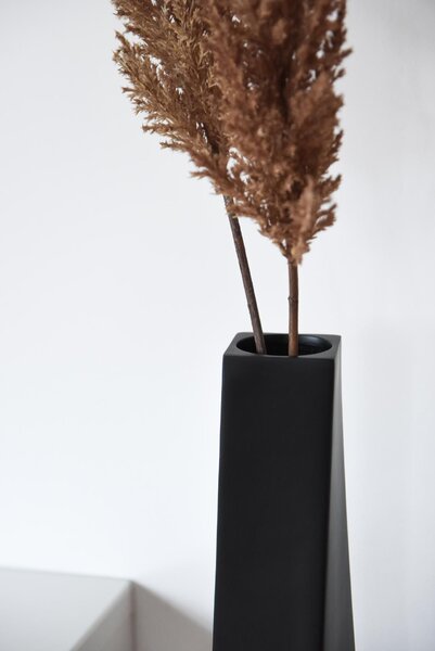 Vysoká váza HYDRON, sklolaminát, výška 80 cm, černá