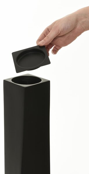 Vysoká váza HYDRON, sklolaminát, výška 100 cm, černá