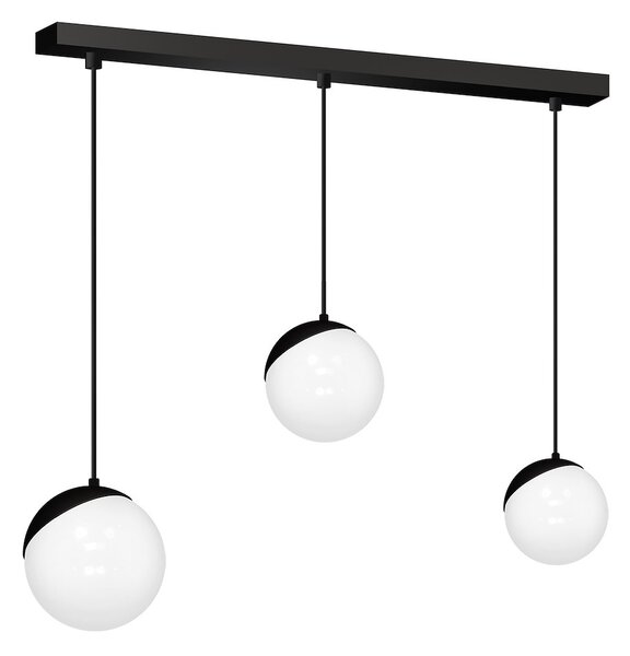 Závěsné svítidlo Sfera, 3x bílé skleněné stínítko, b
