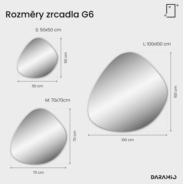 Atypické zrcadlo do koupelny s LED osvětlením G6