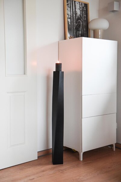 Vysoká váza HYDRON, sklolaminát, výška 100 cm, černá
