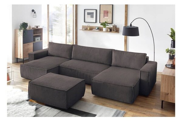 Taupe manšestrová podnožka Nihad – Bobochic Paris