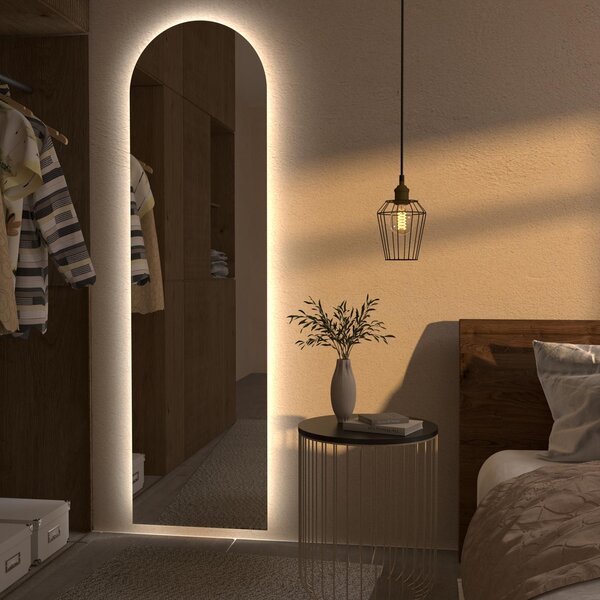 Atypické zrcadlo s LED osvětlením G9