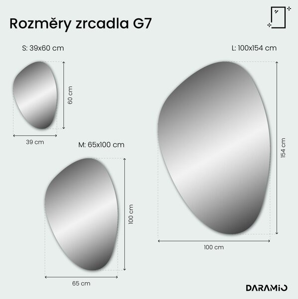 Atypické zrcadlo do koupelny s LED osvětlením G7