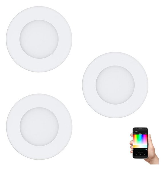Eglo 32881-SADA 3x LED RGB Stmívatelné podhledové svítidlo FUEVA-C LED/3W/230V
