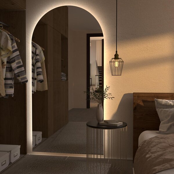 Atypické zrcadlo s LED osvětlením G9