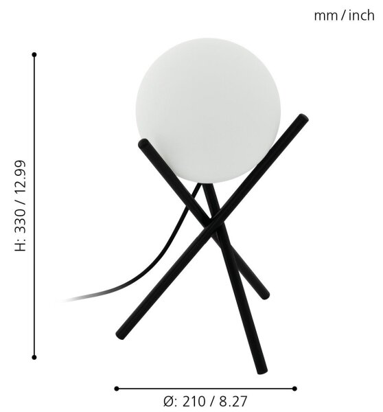 Eglo 97333 - Stolní lampa CASTELLATO 1xE14/28W/230V