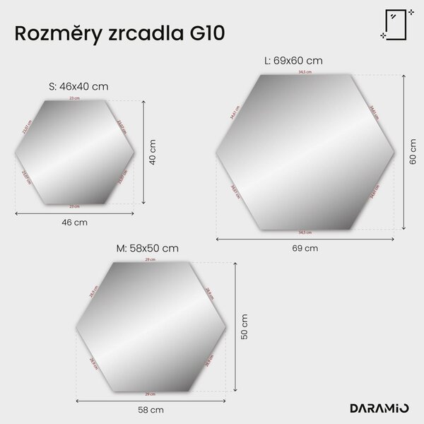 Atypické zrcadlo do koupelny s LED osvětlením G10