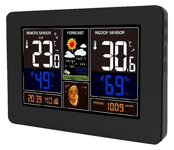 Solight TE81WiFI - Meteostanice s barevným LCD displejem 2xAA/5V Wi-Fi Tuya