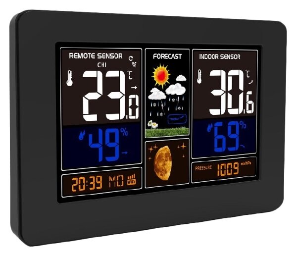 Solight TE81WiFI - Meteostanice s barevným LCD displejem 2xAA/5V Wi-Fi Tuya