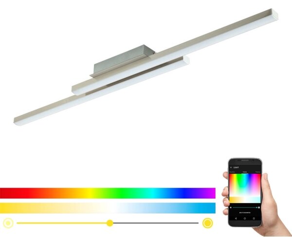 Eglo 55971 - LED RGBW Stm. stropní svítidlo FRAIOLI-C LED/34W/230V m. chrom+DO