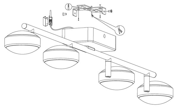 Eglo 97717 - LED RGB Stmívatelné bodové svítidlo CORROPOLI-C 4xLED/5W/230V