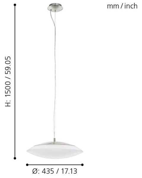 Eglo 97812 - LED RGB Stmívatelný lustr na lanku FRATTINA-C LED/27W/230V