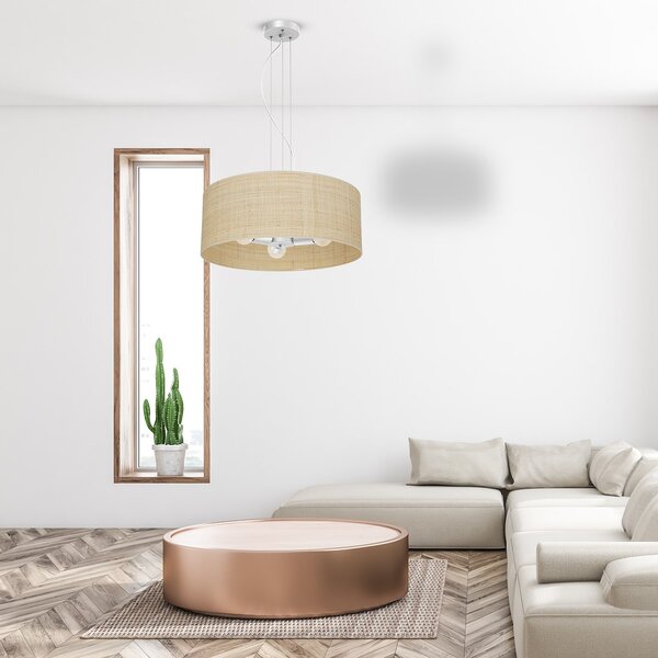 Závěsné svítidlo Marshall, 1x ratanové stínítko, (fi 50cm), w