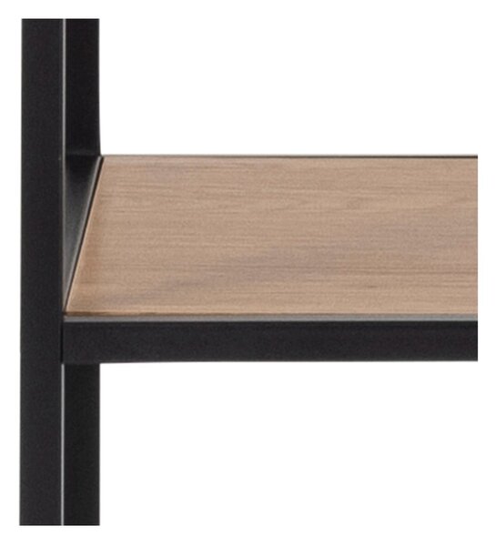 Knihovna v dekoru dubu v černo-přírodní barvě 135x185 cm Seaford – Actona