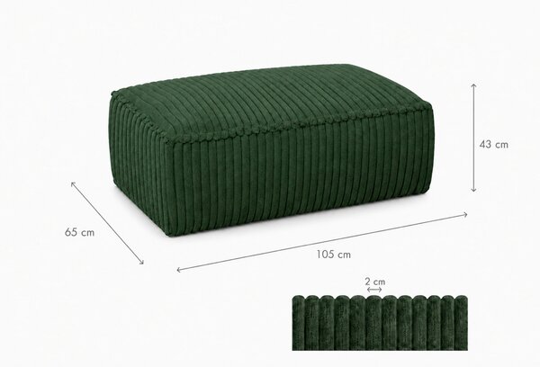 TABURET, textil, kompozitní dřevo, 105/43/65 cm Livetastic - Taburety, Online Only