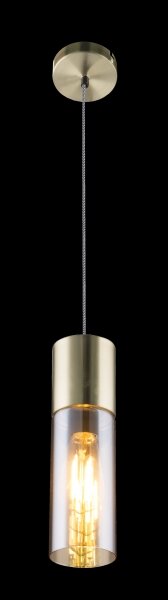 GLOBO 21000HM - Lustr na lanku ANNIKA 1xE27/25W/230V pr. 10,5 cm mosaz