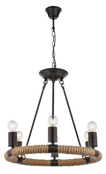 GLOBO 69029-6 - Lustr na řetězu ULLEU 6xE27/40W/230V