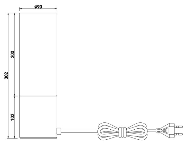Globo 21000TB - Dotyková stolní lampa ANNIKA 1xE27/25W/230V pr. 9 cm černá