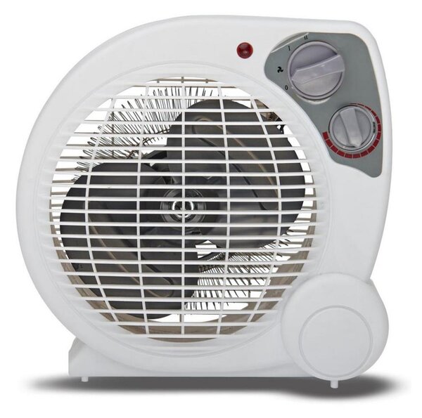 Ventilátor s topným tělesem ZEFIR 1000/2000W/230V bílá