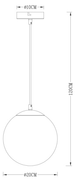 Globo 15861 - Lustr na lanku VARUS 1xE27/40W/230V