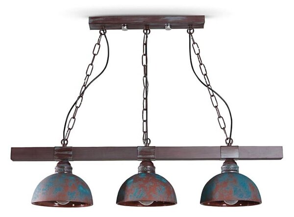 BRILAGI - Lustr na řetězu VIRIONI 3xE27/60W/230V hnědá/patina